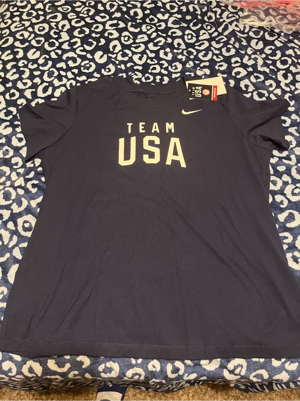 Nike Navy 'Team USA' Short Sleeve Tee